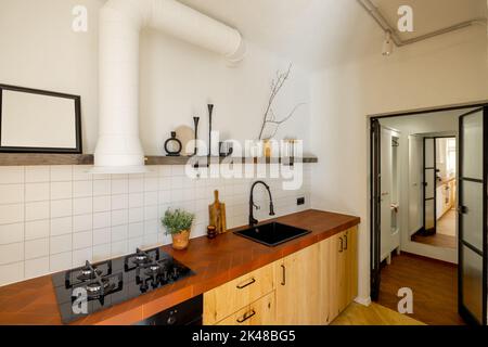 Beautiful stylish kitchen interior Stock Photo