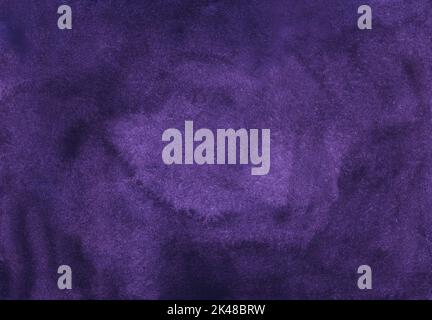 Watercolor elegant deep violet background texture. Aquarelle abstract dark purple backdrop. Stock Photo