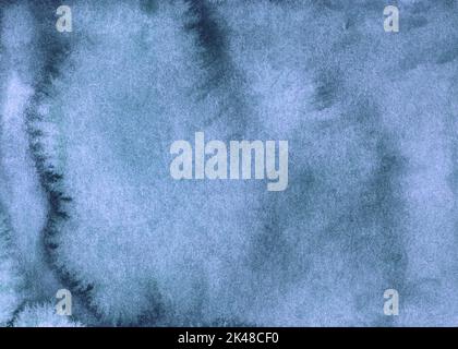 Watercolor light blue gray background. Hand painted old texture. Stock Photo