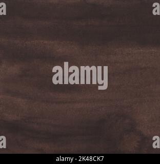 Watercolor dark brown background texture. Old grunge chocolate color backdrop. Stains on paper Stock Photo