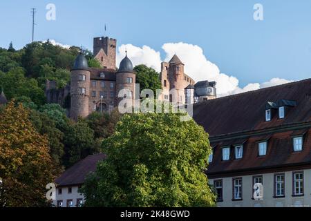 Castle in Wertheim Am Main, along the River Main; Germany. Stock Photo