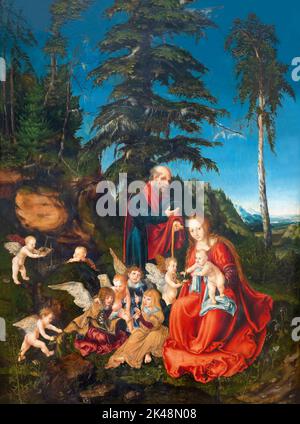 Rest from the Flight into Egypt, Lucas Cranach the Elder, 1504, Gemaldegalerie, Berlin, Germany, Europe Stock Photo