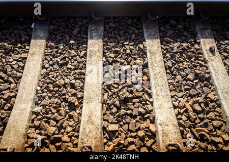 A view of the old railway track Stock Photo