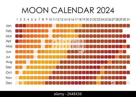 2024 Moon calendar. Astrological calendar design. planner. Place for ...