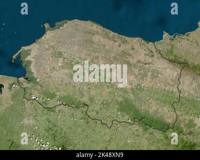 Monte Cristi, province of Dominican Republic. Low resolution satellite map Stock Photo