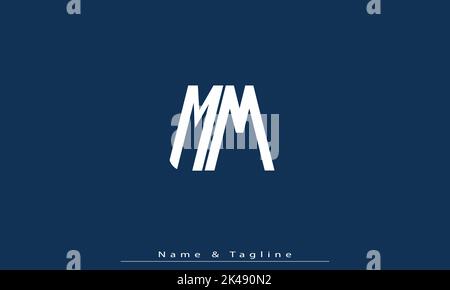 Alphabet letters Initials Monogram logo MM Stock Vector