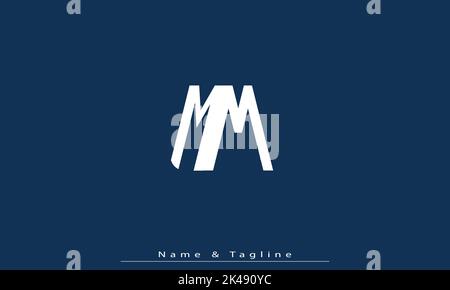 Alphabet letters Initials Monogram logo MM Stock Vector