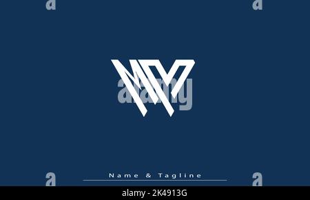 Alphabet letters Initials Monogram logo MM Stock Vector