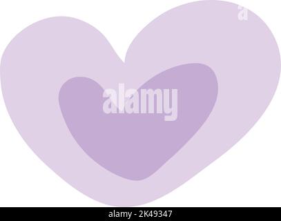 Abstract heart element hand drawn symbol of love icon for romantic trendy doodle art for decoration element in a flat color illustration Stock Vector