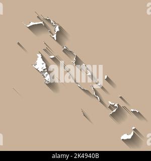 Bahamas vector country map silhouette Stock Vector