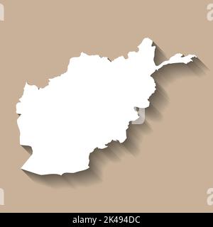 Afghanistan vector country map silhouette Stock Vector