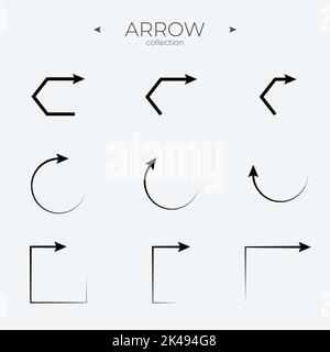 Simple set of arrow icons. Arrow vector icon set. Modern vector symbols. Web symbols for web sites. Vector Stock Vector