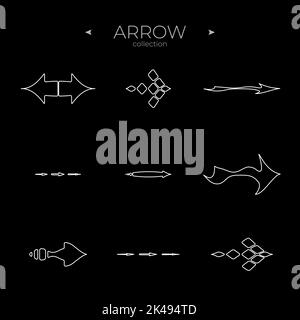 Premium set of arrow line. Universal Arrow icon. Modern vector symbols. For Apps. Vector illustration Stock Vector