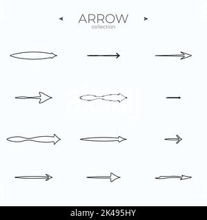 thin black vector arrow icon Stock Vector Image & Art - Alamy