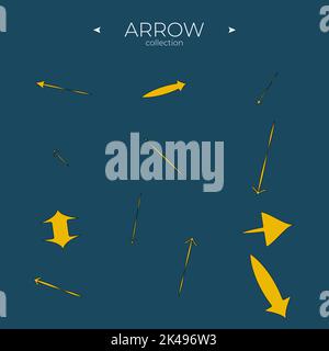 Vector Arrow Icons. Colorful comic arrow. Direction arrows. For website design. Vector navigation Stock Vector
