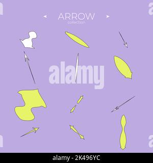 Vector Arrow Icons. Arrows vector collection. Direction arrows. Curly and wave orientation. Vector navigation Stock Vector