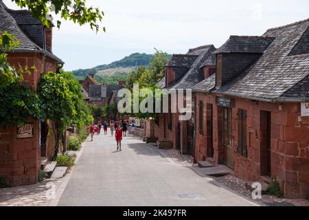 The red village Collonges la rouge in france Stock Photo