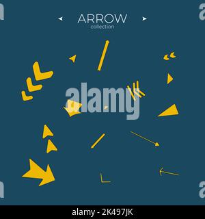 Set of colour arrows. Arrows vector collection. Arrow logo concept. Symbol set. Vector illustration Stock Vector