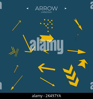Set of arrows. Arrows colorful set. With elegant style. Symbol set. Arrows Isolated Stock Vector