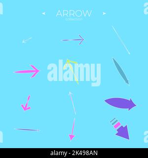 Vector Arrow Icons. Arrows vector collection. With elegant style. Symbol set. Arrows Isolated Stock Vector