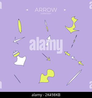 Vector Arrow Icons. Arrows colorful set. With elegant style. Symbol set. Vector illustration Stock Vector