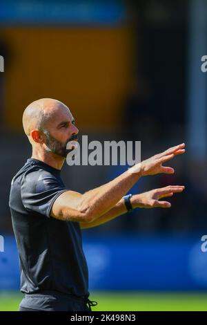 Cambridge, UK. 1st October 2022Manager Paul Warne ( Paul Warne Derby) beforeg the Sky Bet League 1 match between Cambridge United and Derby County at the R Costings Abbey Stadium, Cambridge on Saturday 1st October 2022. Credit: MI News & Sport /Alamy Live News