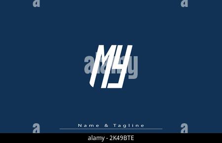 Alphabet letters Initials Monogram logo MY , YM Stock Vector