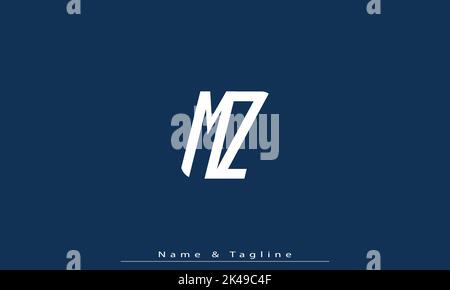 Alphabet letters Initials Monogram logo MZ , ZM Stock Vector