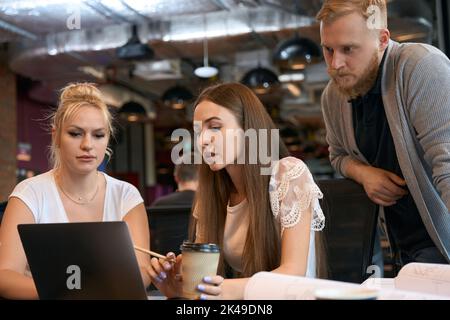 Architectural team working at new building project Stock Photo