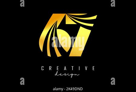 Golden Creative number 365 logo with leading lines and road concept design. Letter with geometric design. Vector Illustration with number. Stock Vector