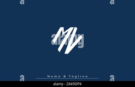 Alphabet letters Initials Monogram logo MV , VM Stock Vector