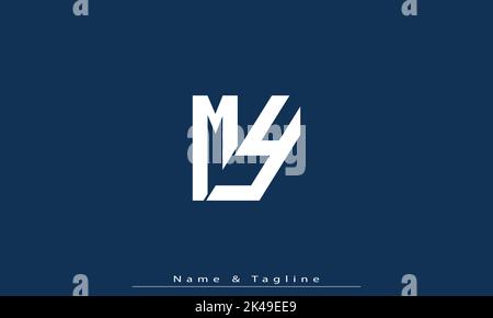 Alphabet letters Initials Monogram logo MY , YM Stock Vector