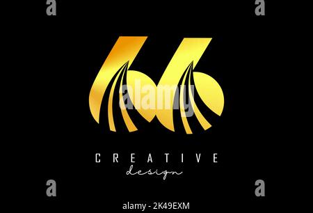 Golden Creative number 365 logo with leading lines and road concept design. Letter with geometric design. Vector Illustration with number. Stock Vector