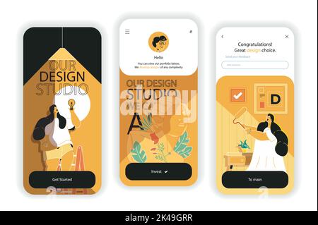 Ui ux design app creation vector illustration. Interface website design ...