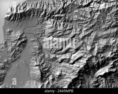 Ermera, municipality of East Timor. Elevation map colored in wiki style ...