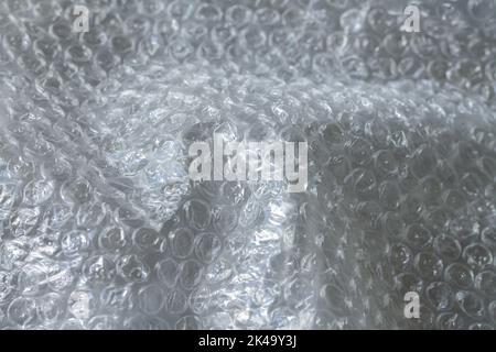 Plastic wrap air bubble packaging film for safety packing Stock Photo