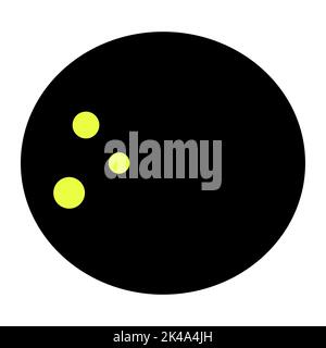 Moon. Silhouette. Round celestial body with yellow luminous spots. Full moon. Earth satellite. Vector illustration. Isolated white background. Stock Vector