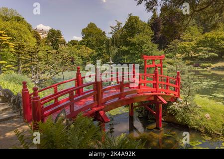 A Japanese garden in Maulevrier, Maine-et-Loire, Pays de la Loire, France Stock Photo