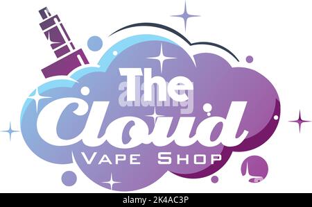 Vape shop neon sign vector. Vaping Store Logo Emblem Neon, Its Vape Shop  Concept With Lungs and Fruits, Fighting Smoking. Trendy designer elements  for Stock Vector Image & Art