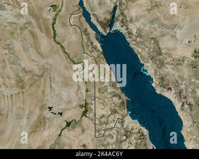 Al Bahr al Ahmar, governorate of Egypt. High resolution satellite map Stock Photo