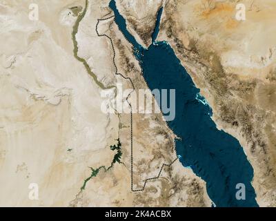 Al Bahr al Ahmar, governorate of Egypt. Low resolution satellite map Stock Photo