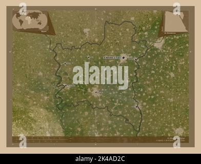 Gharebagh Map Al Gharbiyah, governorate of Egypt. Low resolution satellite map ...
