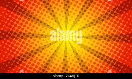 Cartoon background, comic book backdrop. Retro vector comics pop art ...