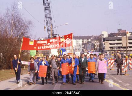 Siegen on 10 October 1985, Luwigsahafen on 14 December 1985, Dortmund on 11 December 1985 and 19 December 1985, The intention to amend section 116 on Stock Photo