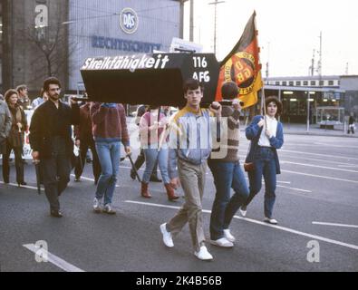 Siegen on 10 October 1985, Luwigsahafen on 14 December 1985, Dortmund on 11 December 1985 and 19 December 1985, The intention to amend section 116 on Stock Photo