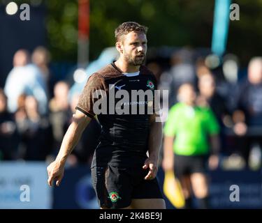 Coventry, UK. 01st Oct, 2022. David Johnston of Ealing Trailfinders during the The Championship match Coventry Rugby vs Ealing Trailfinders at Butts Park Arena, Coventry, United Kingdom, 1st October 2022 (Photo by Nick Browning/News Images) in Coventry, United Kingdom on 10/1/2022. (Photo by Nick Browning/News Images/Sipa USA) Credit: Sipa USA/Alamy Live News Stock Photo