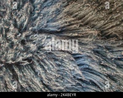 Close up of grungy gray and brown faux fur Stock Photo