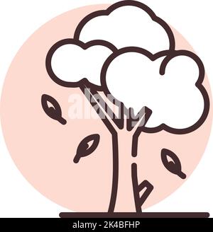 Allergy pollen, illustration, vector on white background. Stock Vector