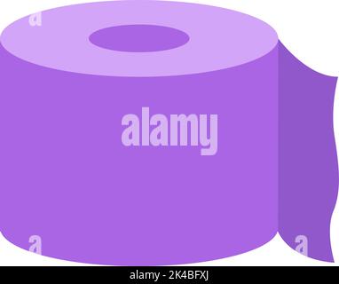 Bathroom toilet paper, illustration, vector on white background. Stock Vector