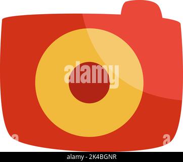 Camping camera, illustration, vector on white background. Stock Vector